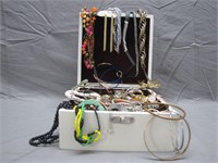 Lot of Vintage Costume Jewelry in Lighthouse Box