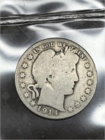 1914-S Barber Half -90% Silver Bullion Coin