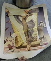 Flying Tiles Stavrinos Lithograph 28.5x31"