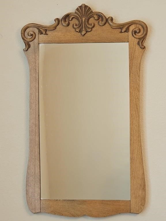 Wooden Scroll Mirror 19 x 32"