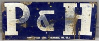 P&H Porcelain Sign Advertising