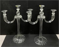 Murano Art Glass Crystal Candelabra