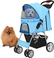 Flexzion Pet Stroller (Blue) Dog Cat Small Animals