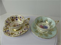 PARAGON & ROYAL STAFFORD FLORAL CUPS & SAUCERS