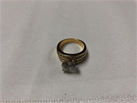 Gold plated wedding ring size 8