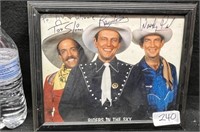 FRAMED & AUTOGRAPHED "RIDERS IN THE SKY" PHOTO