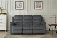 Manual Triple Reclining Sofa  grey
