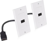 Cable Matters 2-Pack 1-Port HDMI Wall Plate in...