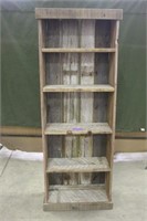 Barn Board Tall Bookshelf, Approx  28"x12"x72"