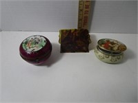LOT OF 3 TRINKET BOXES