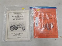 (2) Vintage Tractor Operating Books