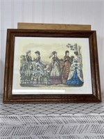 Print Godey’s Fashions 1870 framed picture
