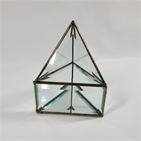 Farber Glass Signed Pyramid Box