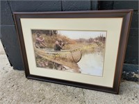 Framed Art - Hunting / Canoe