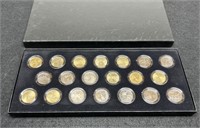 Display Case Of 20 1999/2000 State Quarters