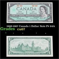 1960-1967 Canada 1 Dollar Note P# 84A Grades Gem++