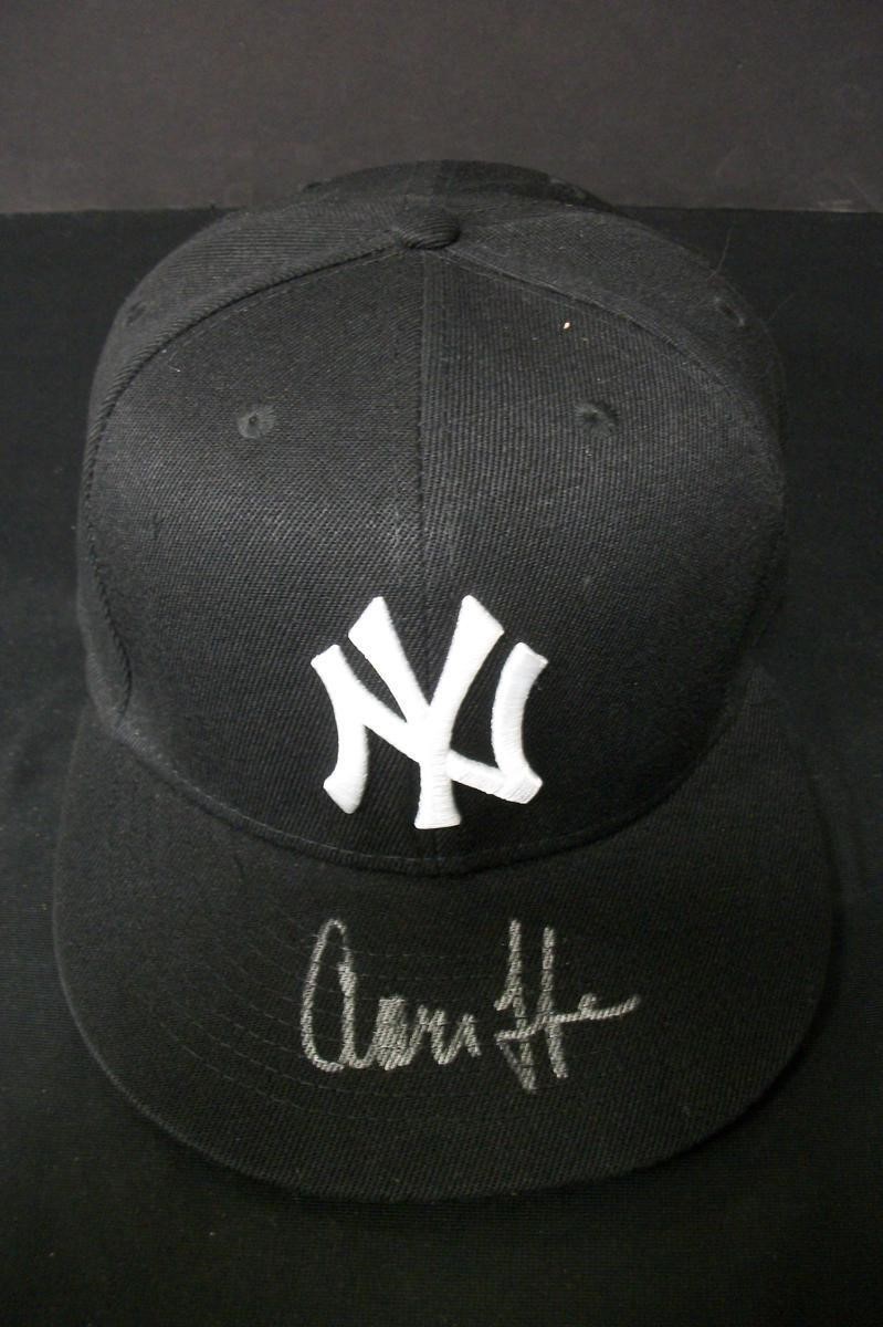 AARON JUDGE SIGNED YANKEES HAT HERITAGE COA