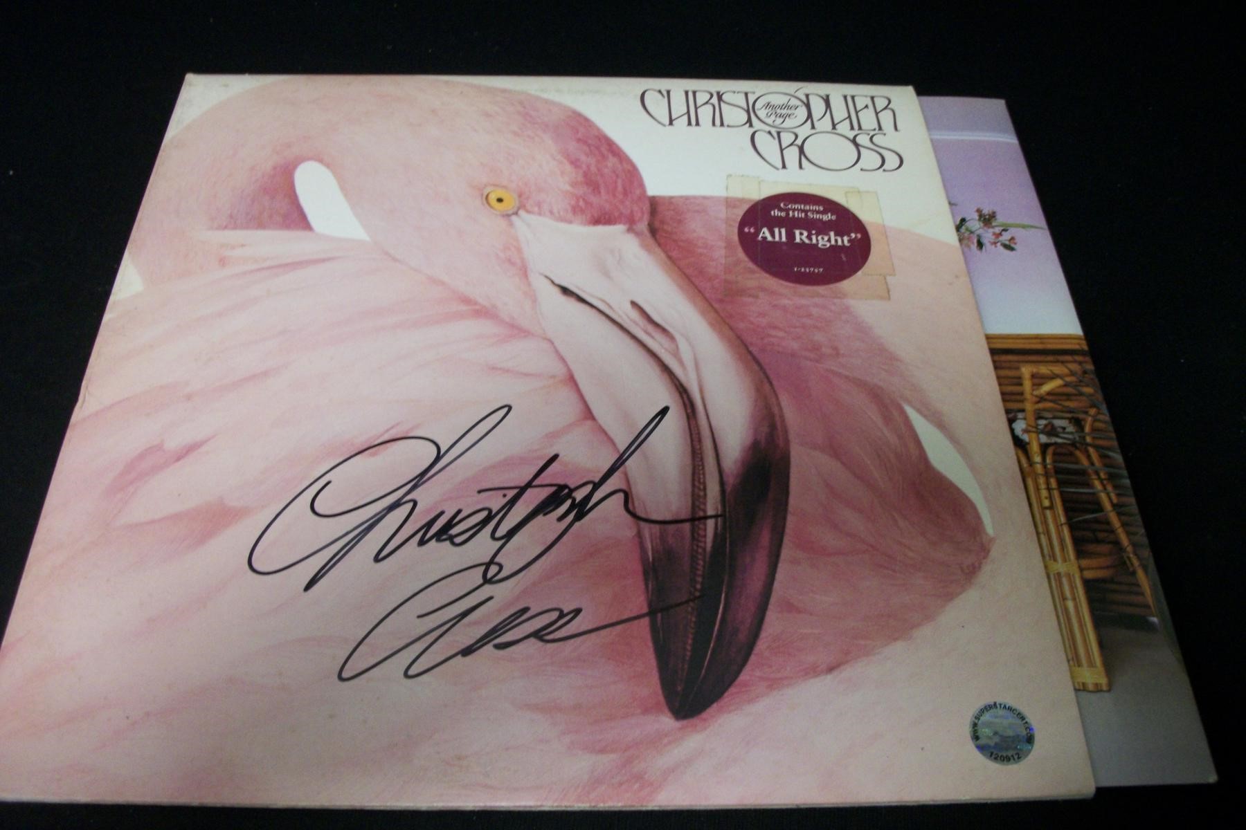 CHRISTOPHER CROSS SIGNED ALBUM COVER COA