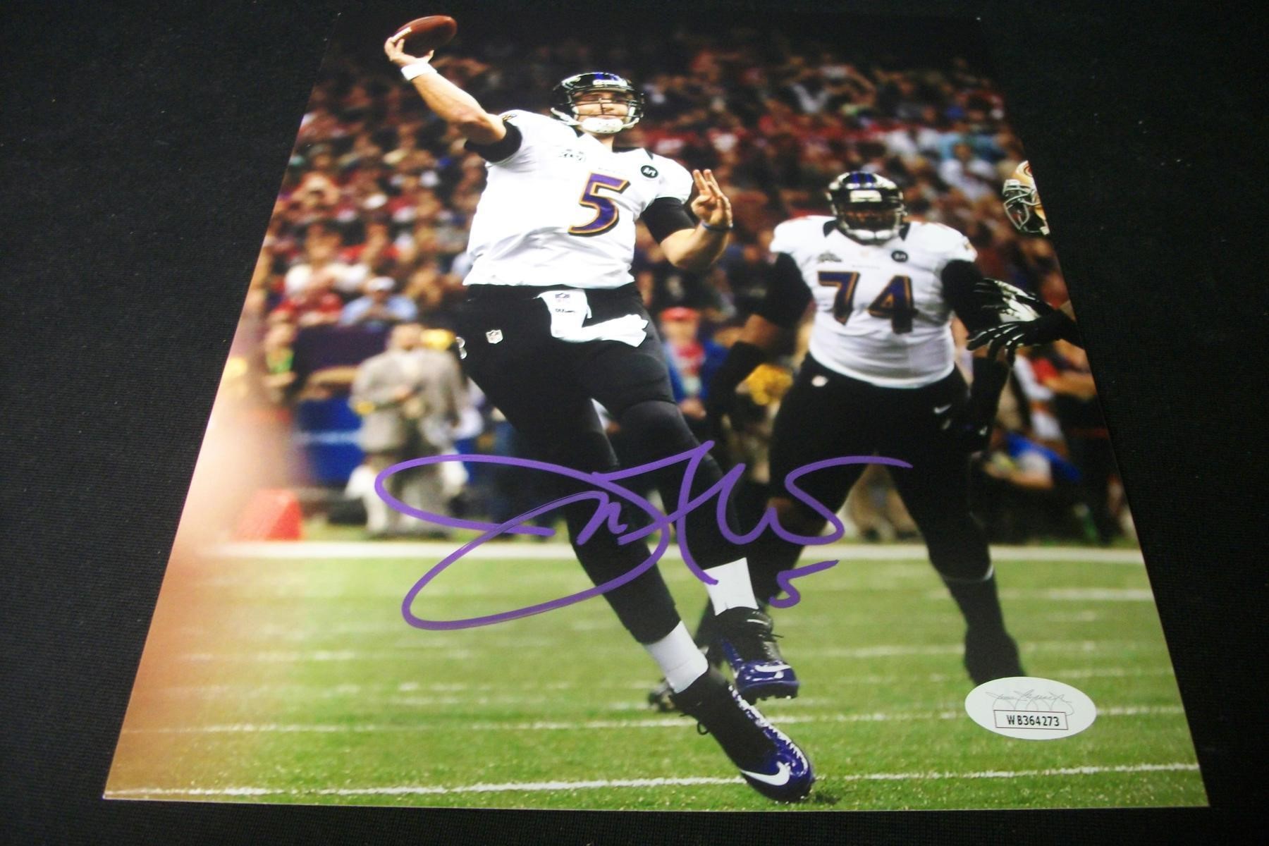 JOE FLACCO SIGNED 8X10 PHOTO RAVENS JSA