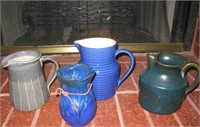 4 Pcs Pottery-Vase & 3 Pitchers