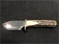 Joseph Knuth Staghorn Scales Drop Point Knife