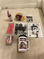 Lot of Redskins Memorabilia (Helmet, Autographs,