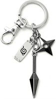 NARUTO KUNAI STAR LEAF VILLAGE HEADBAND KEYCHAIN