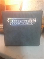 Collectors sports card album with cards