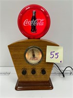 Coca-Cola Wooden Case AM/FM Radio Lighted