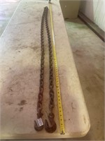 12 ft logging chain with hooks both ends