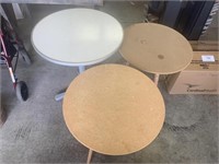 (3) Small Circular Tables