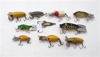 (10) Vintage Fred Arbogast Fishing Lures