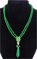 Green Quartz Leaf Necklace