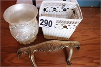 (2) Trash Cans And A Wall Hanging Shelf (Rm 7)