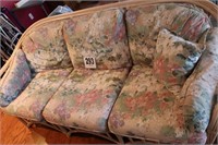 Wicker Sofa With Cushions (81") (Bench Craft Fine