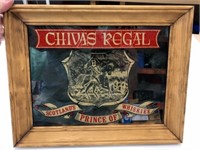 Framed Bar Mirror - Chivas Regal Whiskies 11"x14"