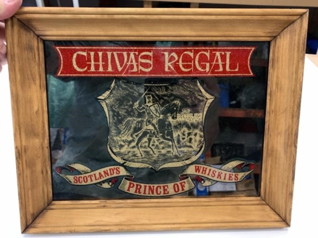Framed Bar Mirror - Chivas Regal Whiskies 11"x14"
