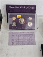 U.S. mint proof set 1988