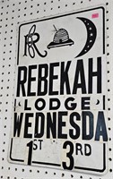 REBEKAH Lodge Sign