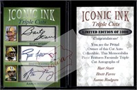 BStarr BFavre ARodgers Iconic Ink facsimile autos