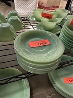 LOT OF FIRE KING JADEITE SAUCERS