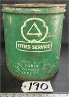 Metal Cities Service Oil Can Bucket