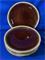 Brown Drip Glazed 10-1/2'' Plates