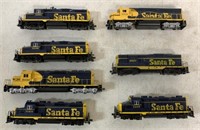 7 HO Sante Fe Train Engines-Life-Like, others