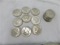 (20) UNC. 1969 KENNEDY 40% SILVER HALF DOLLARS