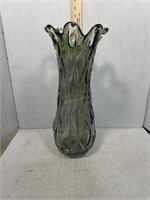 Art Glass Vase about 17” tall with a gray hue