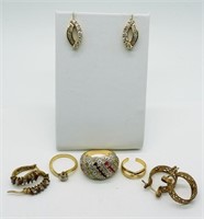 Gold Tone Sterling Set of 6