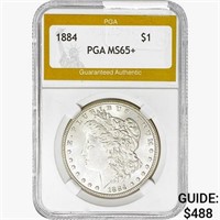 1884 Morgan Silver Dollar PGA MS65+