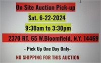 AUCTION PICK UP ...DAY - TIME - LOCATION