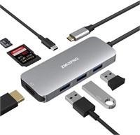 ZMUIPNG 7 IN 1 USB Type C Multifunctional Adapter
